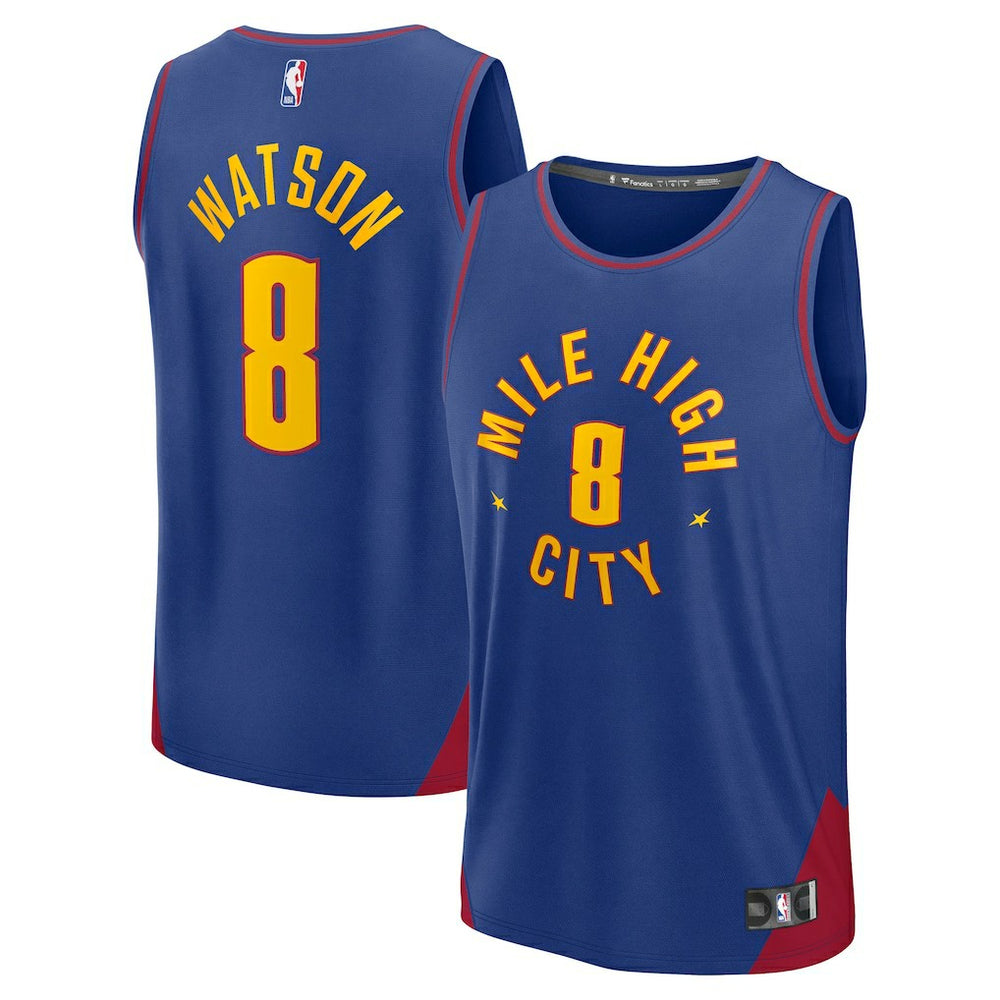 Peyton Watson Denver Nuggets Fast Break Replica Player Jersey for sale Statement Editi- Blue | Fanatics discount