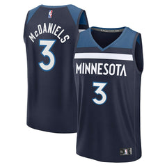 Jaden McDaniels Minnesota Timberwolves Fast Break Replica Player Jersey Icon Edition Navy | Fanatics