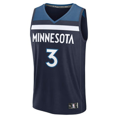 Jaden McDaniels Minnesota Timberwolves Fast Break Replica Player Jersey Icon Edition Navy | Fanatics