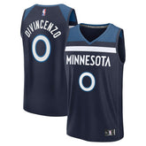 Donte DiVincenzo Minnesota Timberwolves Fast Break Replica Player Jersey Icon Edition Navy | Fanatics for sale