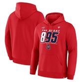 Alexander Ovechkin Washington Capitals Fanatics NHL All-Time Leading Goal Scorer The Great 895 Pullover Hoodie - Athletic Red - NHL 202983970