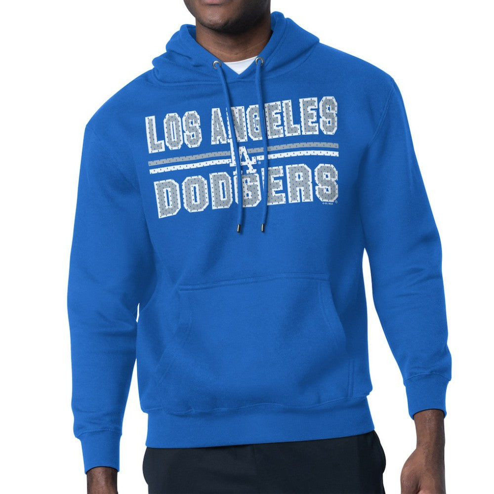 Los Angeles Dodgers Starter Team Mesh Print Graphic Pullover Hoodie - Royal - MLB Lifestyle