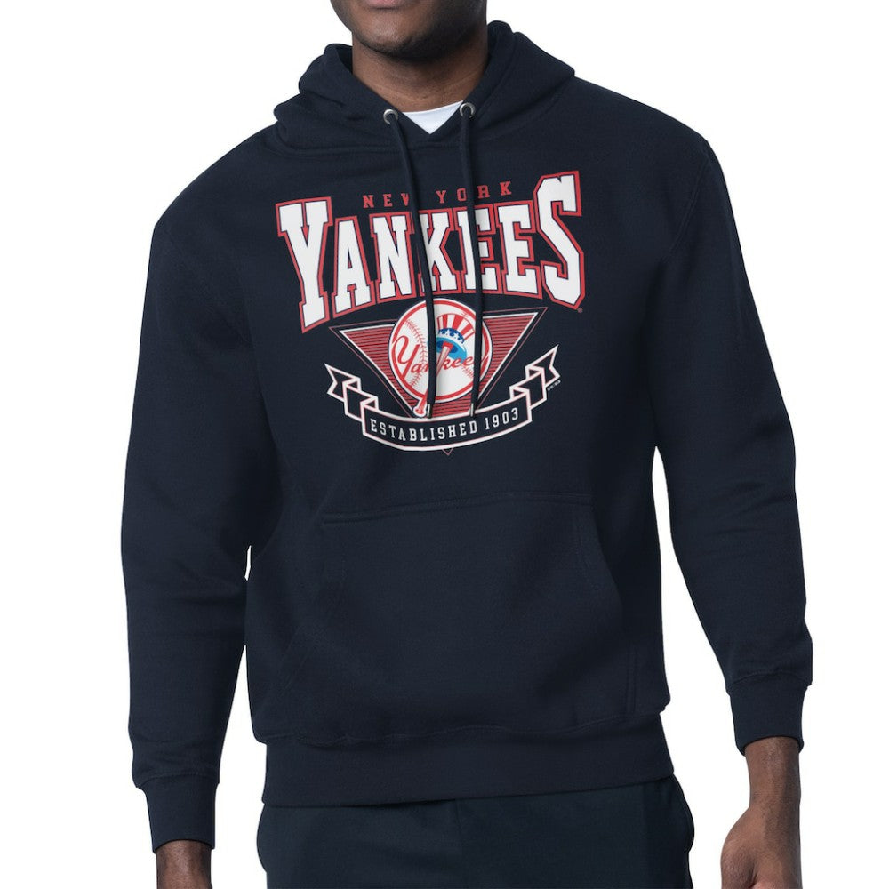 New York Yankees Starter 80's Inspired Team Fleece Hoodie - Navy - MLB Lifestyle