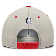Washington Capitals Fanatics 2025 Stanley Cup Playoffs Locker Room Trucker Adjustable Hat - Red/Gray - NHL 202986026