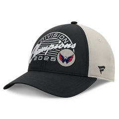 Washington Capitals Fanatics 2025 Metropolitan Division Champions Locker Room Adjustable Hat - Black/Gray - NHL 202986055