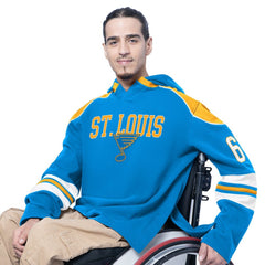 St. Louis Blues G-III Sports by Carl Banks Adaptive Wear Lord Stanley Hooded Long Sleeve Sweatshirt - Blue - NHL 202986075