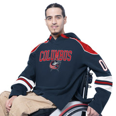 Columbus Blue Jackets G-III Sports by Carl Banks Adaptive Wear Lord Stanley Hooded Long Sleeve Sweatshirt - Navy - NHL 202986096