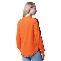 Philadelphia Flyers G-III 4Her by Carl Banks Women's Advantage Thermal Long-Sleeve Tri-Blend T-Shirt - Orange - NHL 202986130