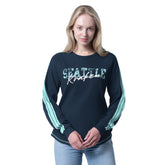 Seattle Kraken G-III 4Her by Carl Banks Women's Advantage Thermal Long-Sleeve Tri-Blend T-Shirt - Deep Sea Blue - NHL 202986134