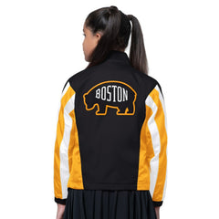 Boston Bruins Starter Girls Key Player Half Zip Jacket - Black/Gold - NHL 202986137