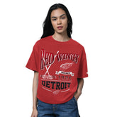 Detroit Red Wings Starter Women's Oversized Hall of Fame T-Shirt - Heather Red - NHL 202986157