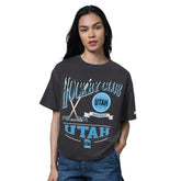 Utah Hockey Club Starter Women's Oversized Hall of Fame T-Shirt - Heather Black - NHL 202986163