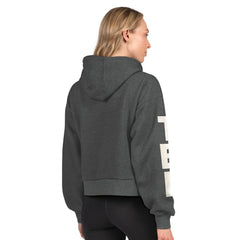 Tampa Bay Lightning Starter Women's Star Player Cropped Fleece Hoodie - Heather Charcoal - NHL 202986181