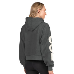 Colorado Avalanche Starter Women's Star Player Cropped Fleece Hoodie - Heather Charcoal - NHL 202986187