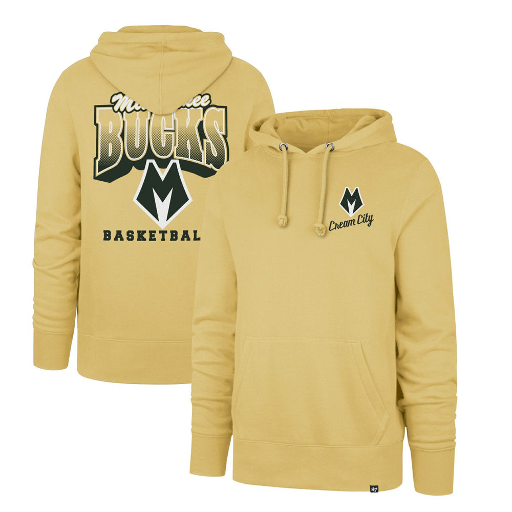 Milwaukee Bucks '47 2025/26 City Edition Jab Step Headline Hoodie Gold | 47 brand for sale