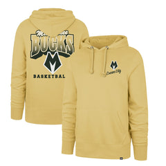 Milwaukee Bucks '47 2025/26 City Edition Jab Step Headline Hoodie Gold | 47 brand for sale