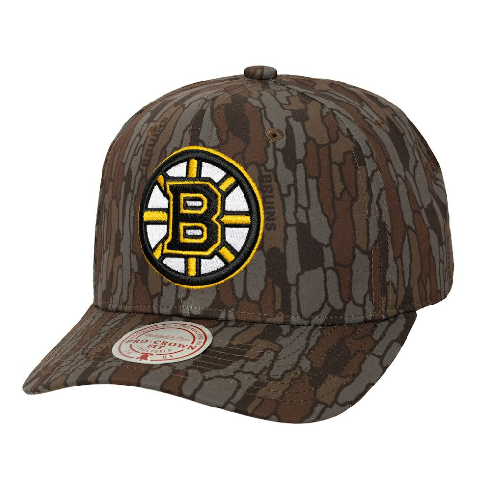 Boston Bruins Mitchell & Ness Hidden Camo Pro Crown Adjustable Hat - Camo - NHL 202986771
