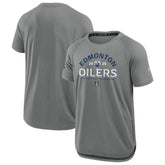 Edmonton Oilers Fanatics 2025 Stanley Cup Playoffs Authentic Pro Rink Performance T-Shirt - Heather Gray - NHL 202988434