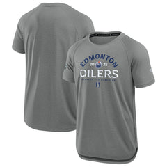 Edmonton Oilers Fanatics 2025 Stanley Cup Playoffs Authentic Pro Rink Performance T-Shirt - Heather Gray - NHL 202988434
