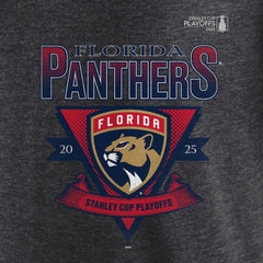 Florida Panthers Fanatics 2025 Stanley Cup Playoffs Crossbar Tri-Blend T-Shirt - Heather Charcoal - NHL 202988646