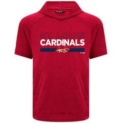 St. Louis Cardinals Levelwear City Connect Phase No Hitter Short Sleeve Pullover Hoodie - Red - MLB Discount