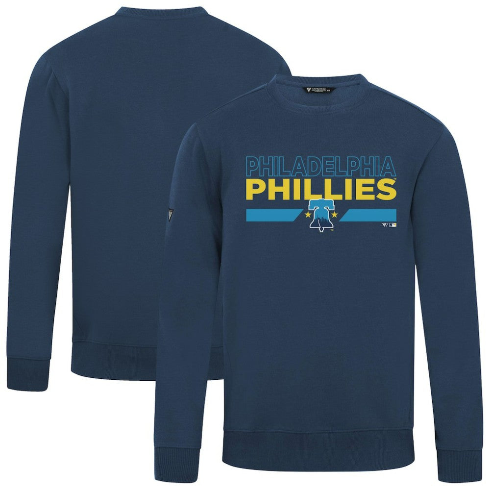 Philadelphia Phillies Levelwear City Connect Zane No Hitter Pullover Sweatshirt - Navy - MLB on Sale