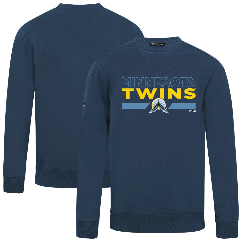 Minnesota Twins Levelwear City Connect Zane No Hitter Pullover Sweatshirt - Navy - MLB on Sale