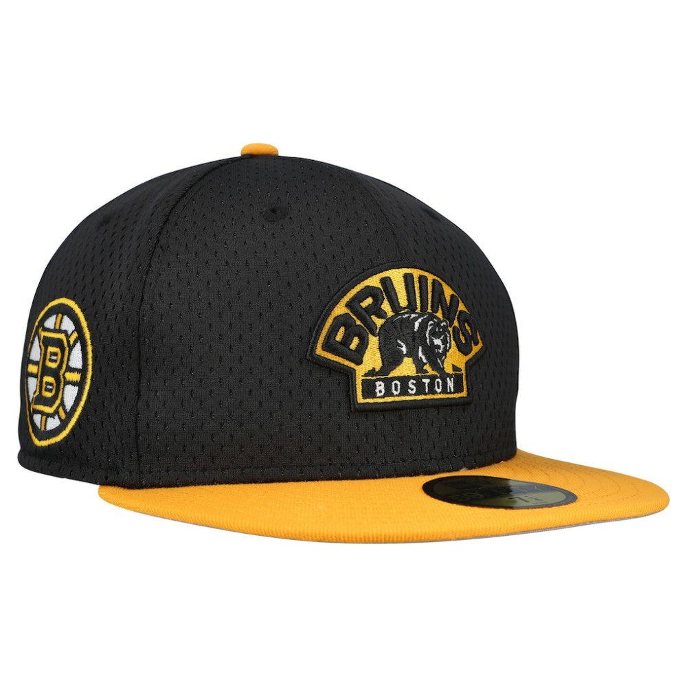 Boston Bruins New Era Mesh Crown Two-Tone 59FIFTY Fitted Hat - Black/Gold - NHL 202989687