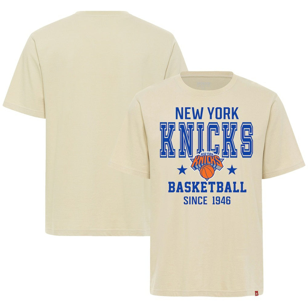 New York Knicks Sportiqe Unisex Duke Premium T-Shirt Cream