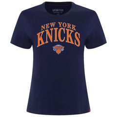 New York Knicks Sportiqe Women's Arcadia Boxy T-Shirt Navy