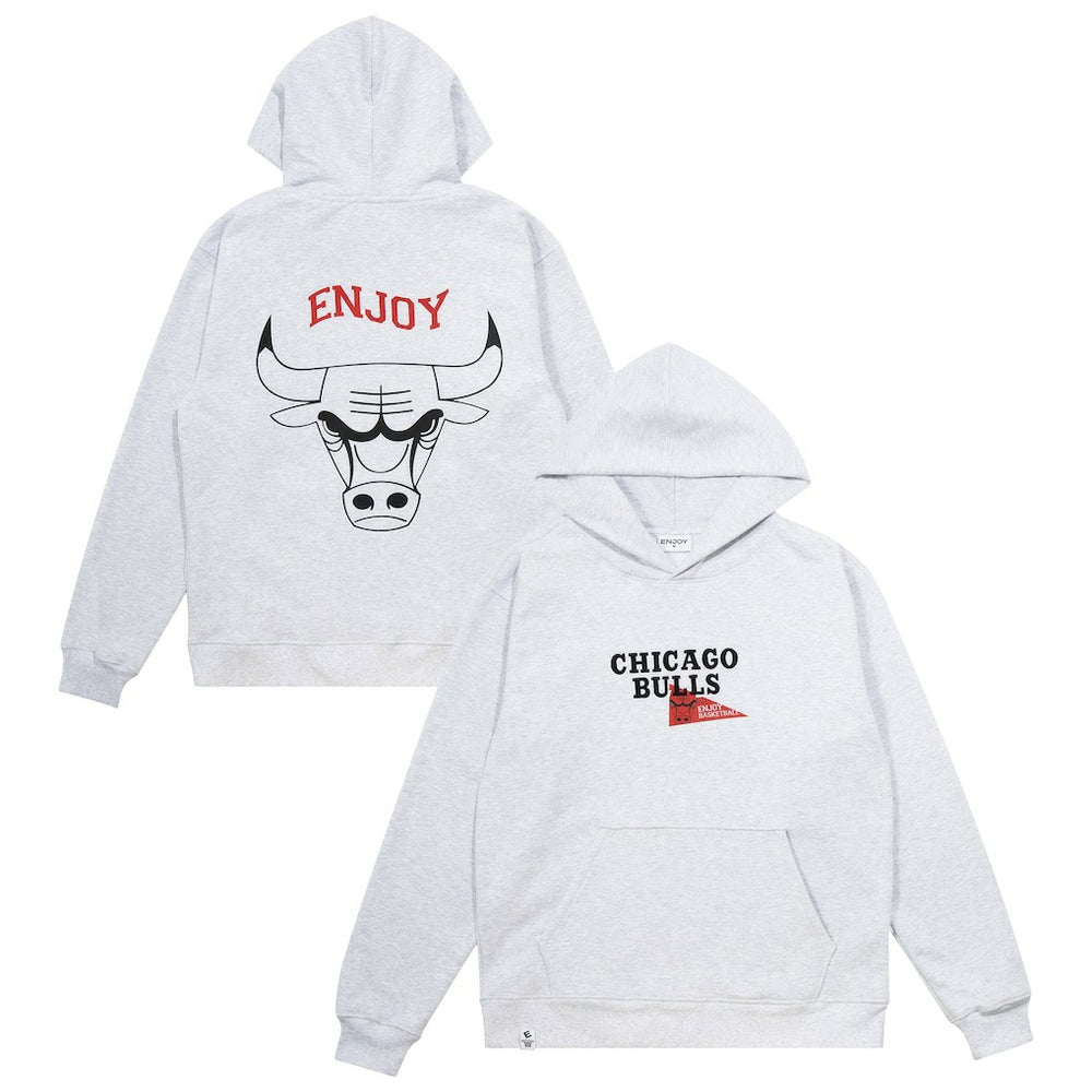 Enjoy Basketball x Chicago Bulls Unisex Hoop Enthusiast Capsule Collection Pullover Hoodie - Heather Gray