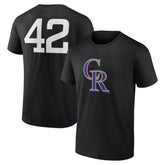 Colorado Rockies Jackie Robinson Day Name & Number T-Shirt - Black - MLB Discount