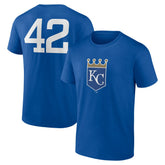 Kansas City Royals Jackie Robinson Day Name & Number T-Shirt - Royal - MLB Discount