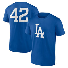 Los Angeles Dodgers Jackie Robinson Day Name & Number T-Shirt - Royal - MLB Lifestyle