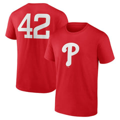 Philadelphia Phillies Jackie Robinson Day Name & Number T-Shirt - Red - MLB on Sale