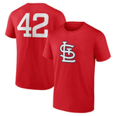 St. Louis Cardinals Jackie Robinson Day Name & Number T-Shirt - Red - MLB on Sale