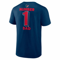 Houston Texans #1 Dad Jersey T-Shirt Navy