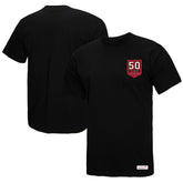 Mitchell & Ness Tampa Bay Buccaneers Women's 50th Anniversary Shield Oversized Boyfriend T-Shirt Black