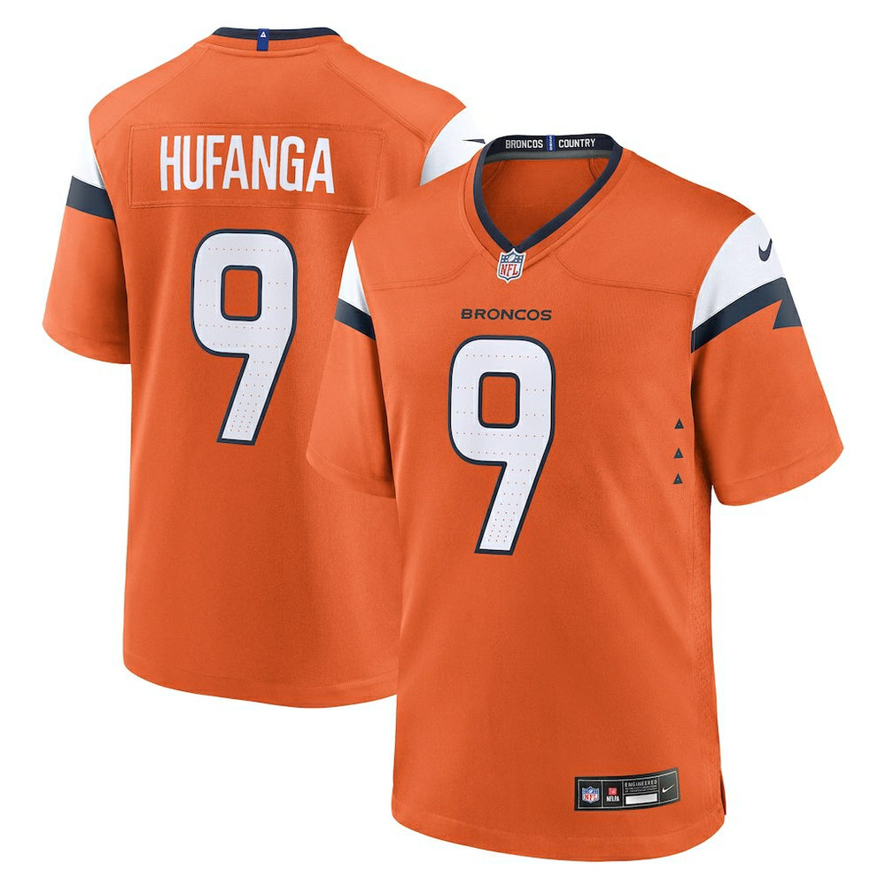 Nike Talanoa Hufanga Denver Broncos Team Game Jersey Orange