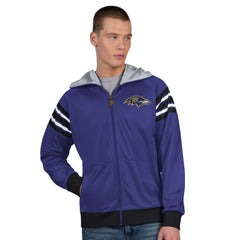 Baltimore Ravens Pro Player Helmet Full-Zip Hooded Track Jacket Purple/Black