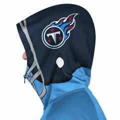 Tennessee Titans Pro Player Helmet Full-Zip Hooded Track Jacket Light Blue/Navy