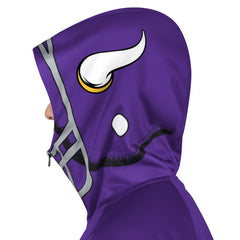 Minnesota Vikings Pro Player Helmet Full-Zip Hooded Track Jacket Purple/Gold