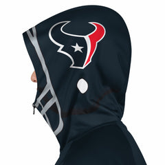 Houston Texans Pro Player Helmet Full-Zip Hooded Track Jacket Navy/Red