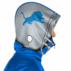 Detroit Lions Pro Player Retro Helmet Full-Zip Hooded Track Jacket Blue/Silver