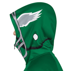 Philadelphia Eagles Pro Player Retro Helmet Full-Zip Hooded Track Jacket Kelly Green/Black