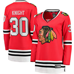 Spencer Knight Chicago Blackhawks Fanatics Women's Home Breakaway Player Jersey - Red - NHL 202999982