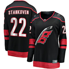 Logan Stankoven Carolina Hurricanes Fanatics Women's Home Breakaway Player Jersey - Black - NHL 202999999