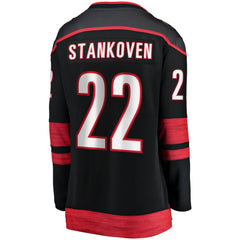 Logan Stankoven Carolina Hurricanes Fanatics Women's Home Breakaway Player Jersey - Black - NHL 202999999