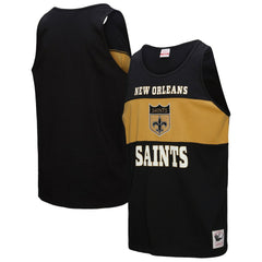 Mitchell & Ness New Orleans Saints Retro Colorblock Tank Top Black