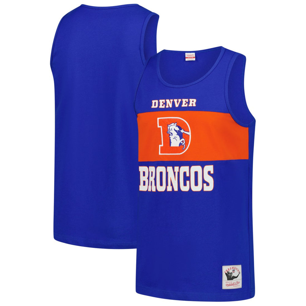 Mitchell & Ness Denver Broncos Retro Colorblock Tank Top Royal